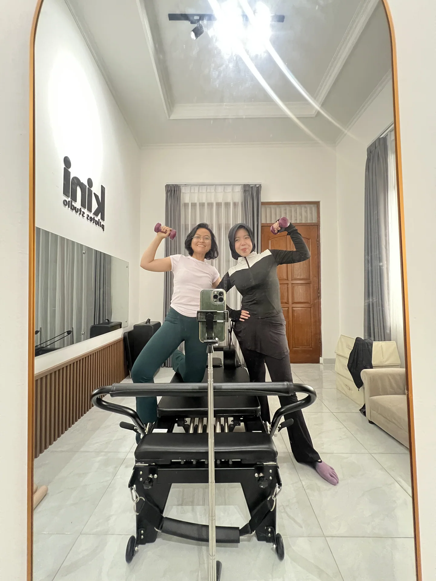 Liza Ariesta Pilates practice moment
